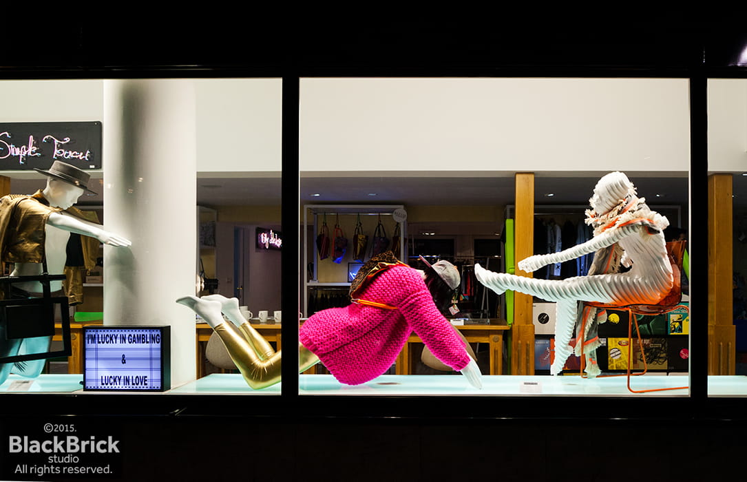 Fashion store window exterior, Belgrade